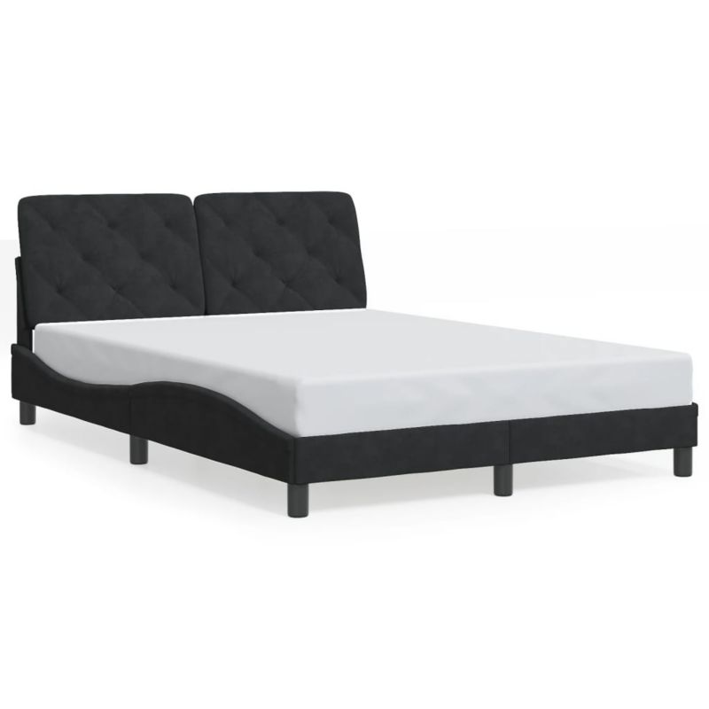 Łóżko tapicerowane WaszeMeble 140x190 cm czarna WM-3213851 1 szt.