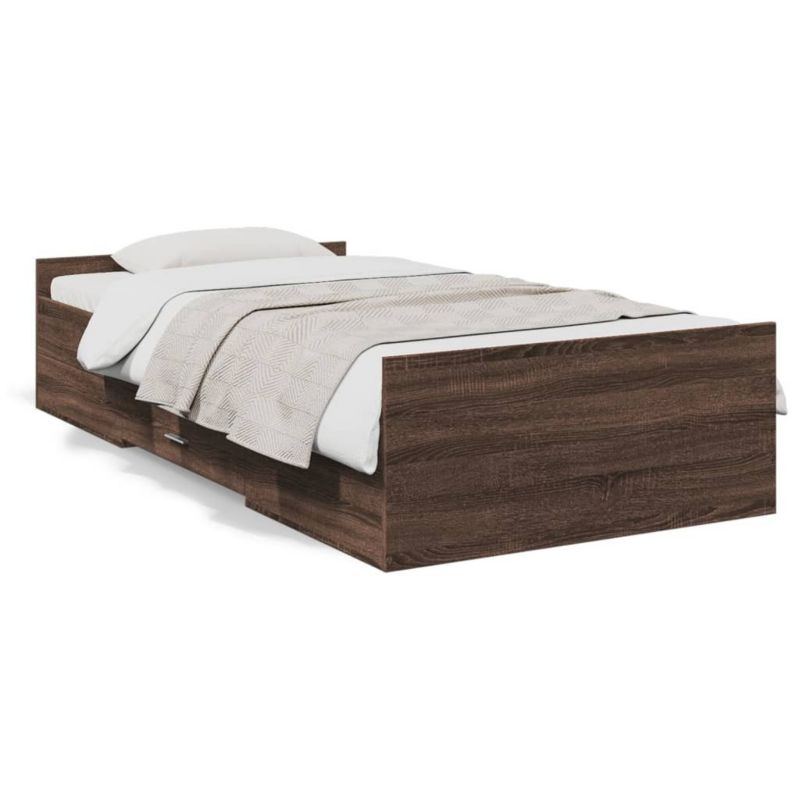 Łóżko drewniane WaszeMeble 75x190 cm brązowy WM-3280355 1 szt.