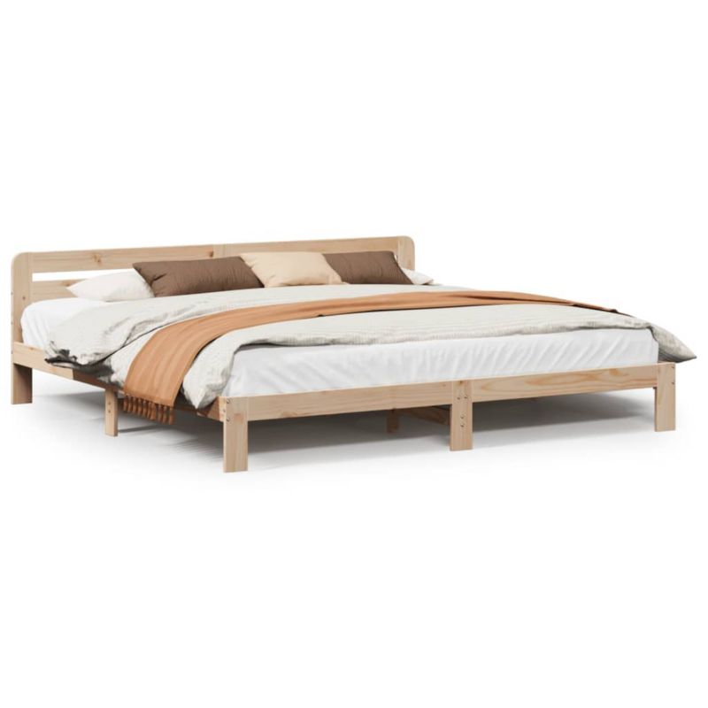 Łóżko drewniane WaszeMeble 180x200 cm brązowe WM-855558 1 szt.