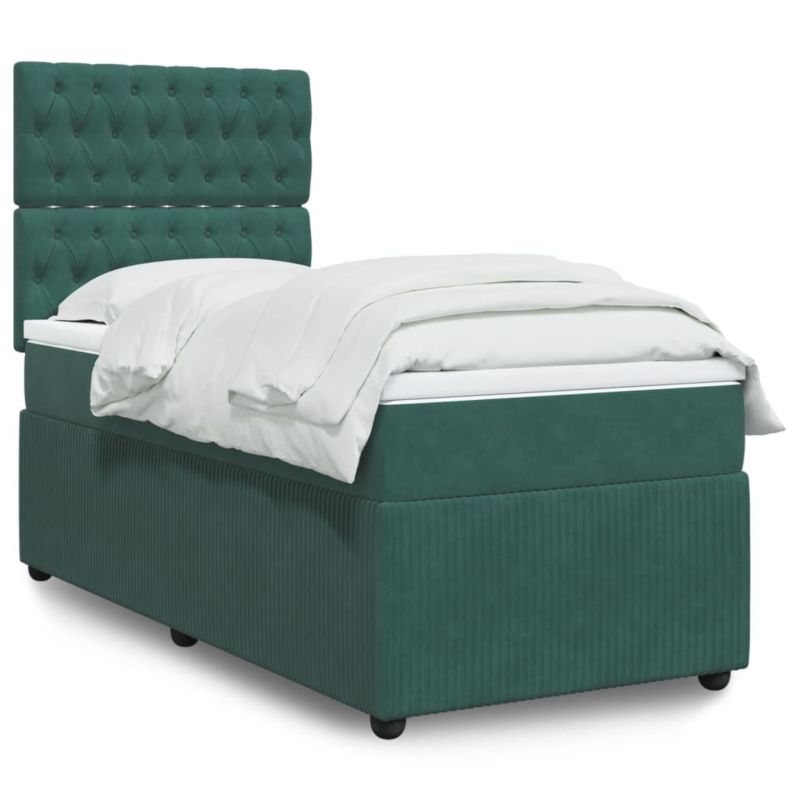 Łóżko kontynentalne WaszeMeble 100x200 cm zielone WM-3292271 1 szt.