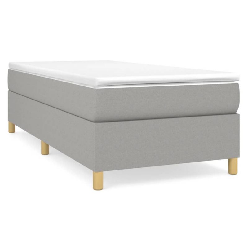 Łóżko tapicerowane WaszeMeble 90x190 cm jasnoszare WM-3120921 1 szt.