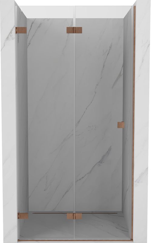 Drzwi prysznicowe Mexen Lunar-F miedź szczotkowana 90 cm 1 szt.