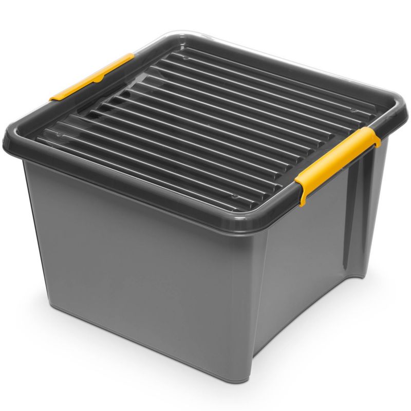 Pojemnik Plastikowy EDANTI z pokrywą, Szary 25 L 1 szt.