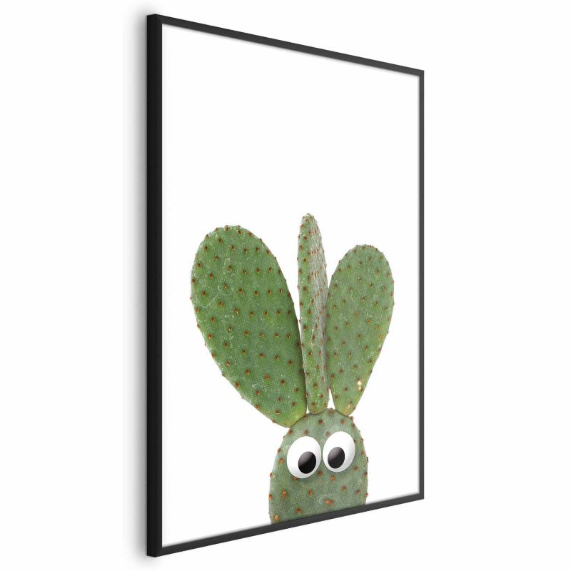 Plakat Artgeist Uszaty kaktus 60x90 cm z ramą czarną bez marginesu 1 szt