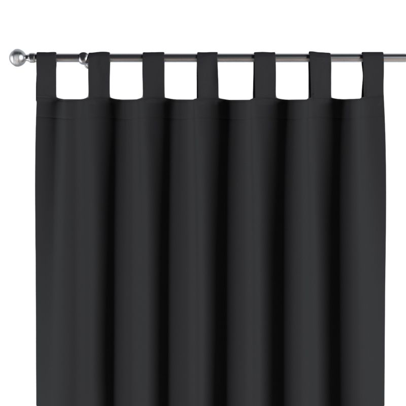 Zasłona na szelkach 1 szt. 130 x 245 cm Dekoria czarny 1 szt.