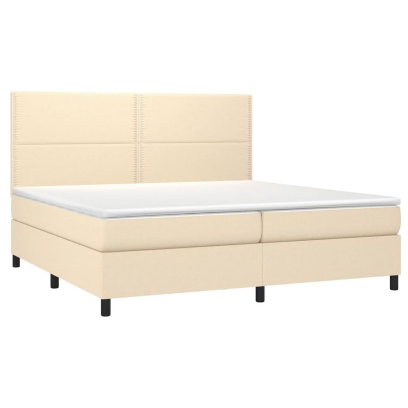 Łóżko kontynentalne WaszeMeble 200x200 cm kremowe WM-3134826 1 szt.