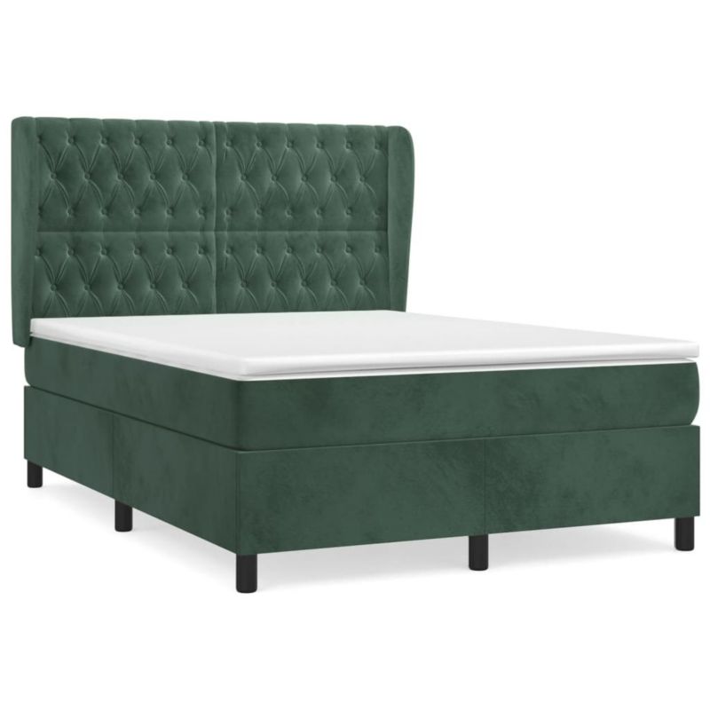 Łóżko kontynentalne WaszeMeble 140x190 cm zielone WM-3129390 1 szt.