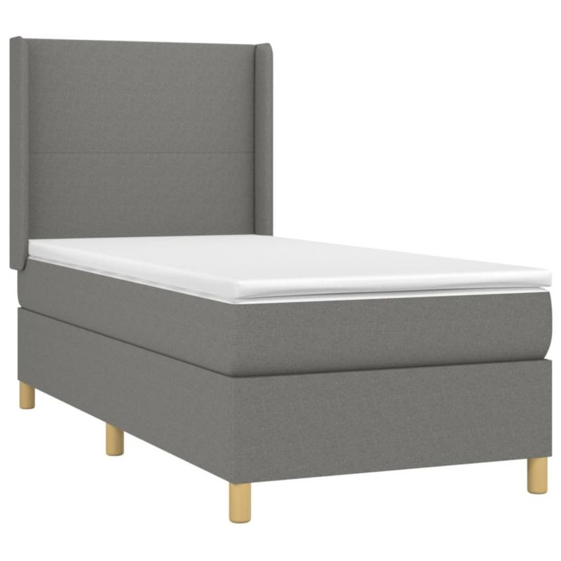 Łóżko kontynentalne WaszeMeble 80x200 cm ciemnoszara WM-3138670 1 szt.