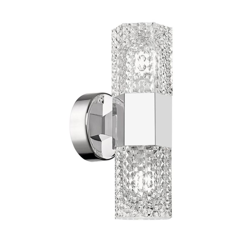 Kinkiet ścienny Zuma Line Icicle chromowany szkło kryształowe 2 x G9 x 3W IP20 wym: 11 x 8 cm - 1 szt.