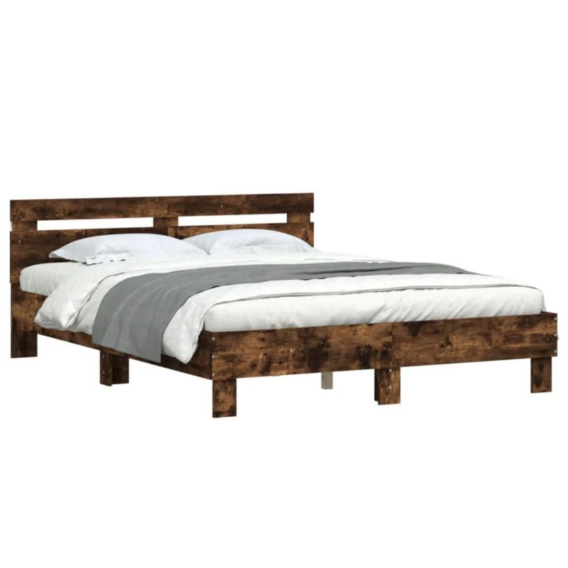 Łóżko drewniane WaszeMeble 140x200 cm brązowe WM-3207550 1 szt.