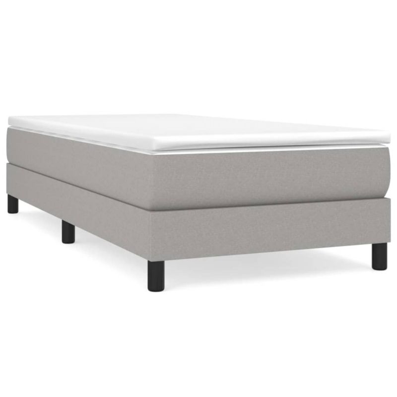 Łóżko kontynentalne WaszeMeble 100x200 cm jasnoszare WM-3144053 1 szt.