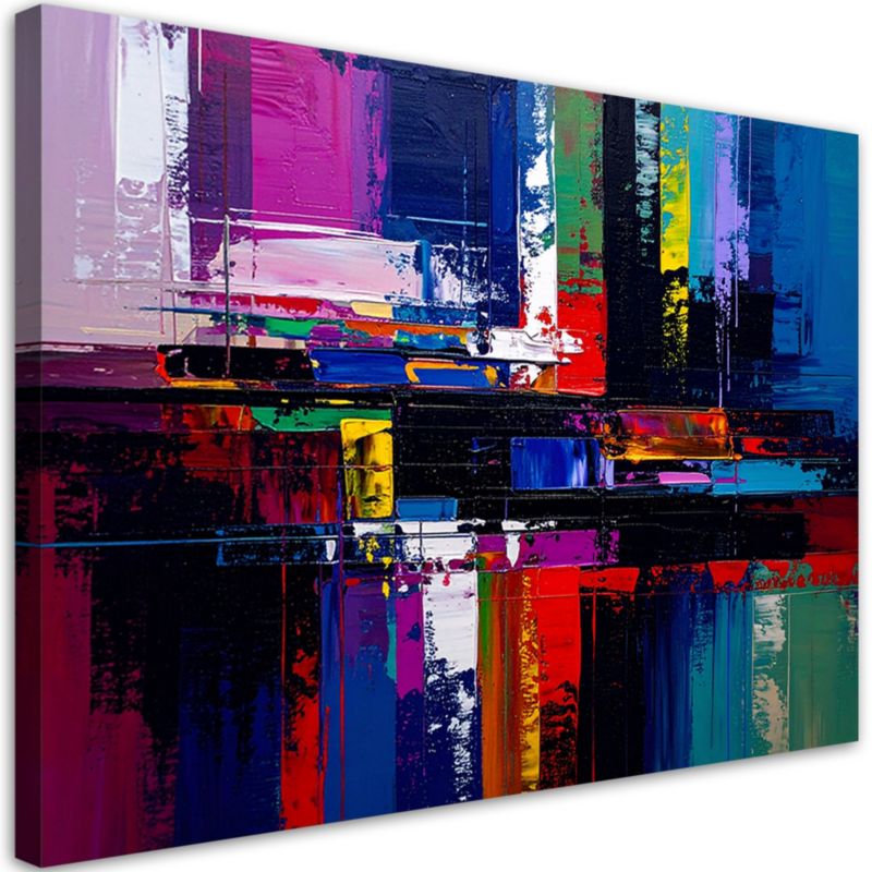 Obraz do salonu sypialni Feeby Kolorowa Abstrakcja imitacja farby 120x80cm 1szt