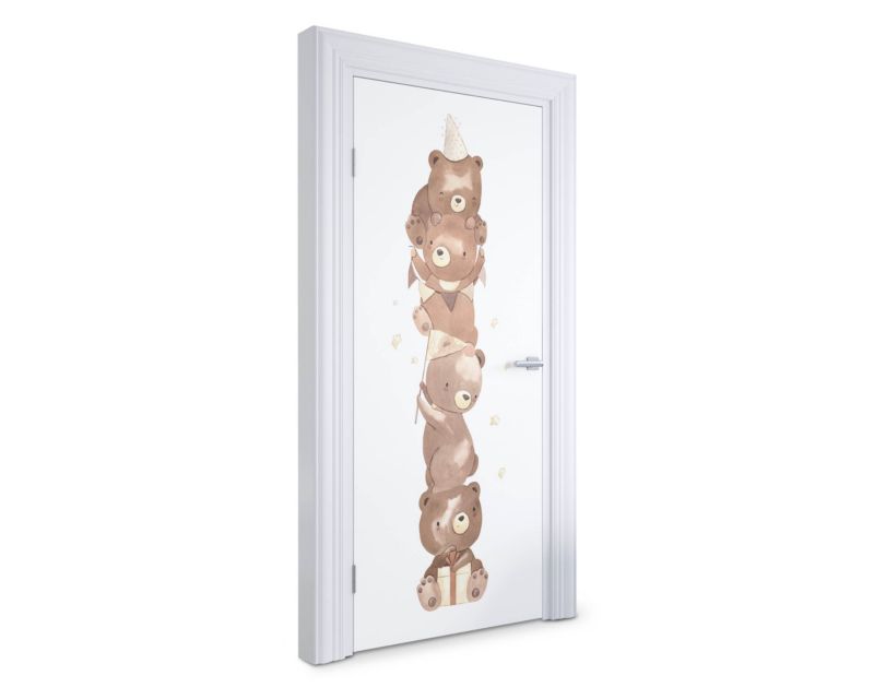 Naklejka na drzwi Wallfluent 95x205 cm Urocze dinozaury 1 szt.