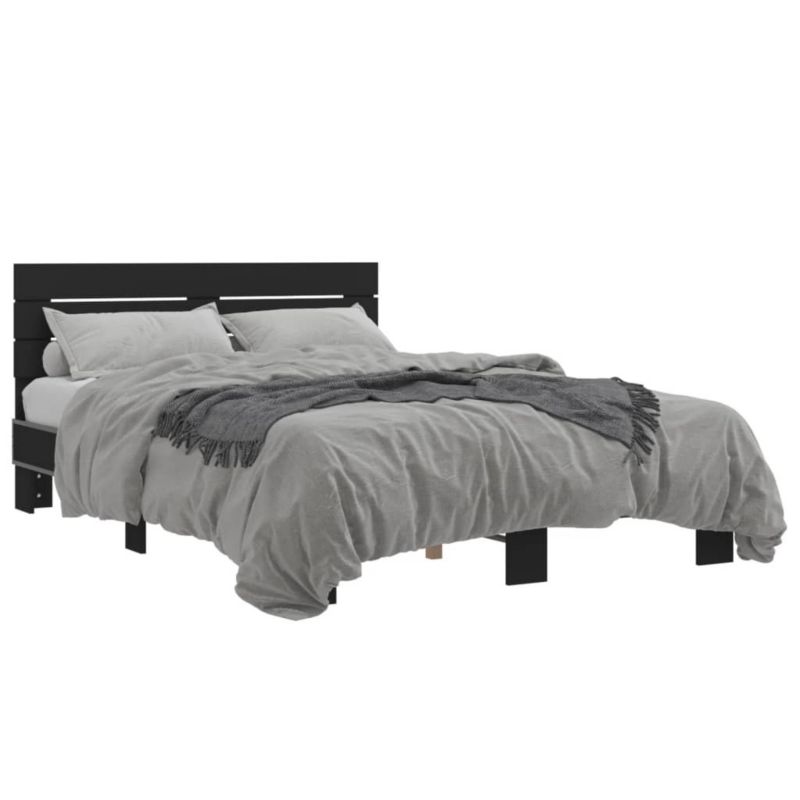Łóżko metalowe WaszeMeble 135x190 cm czarna WM-3280162 1 szt.