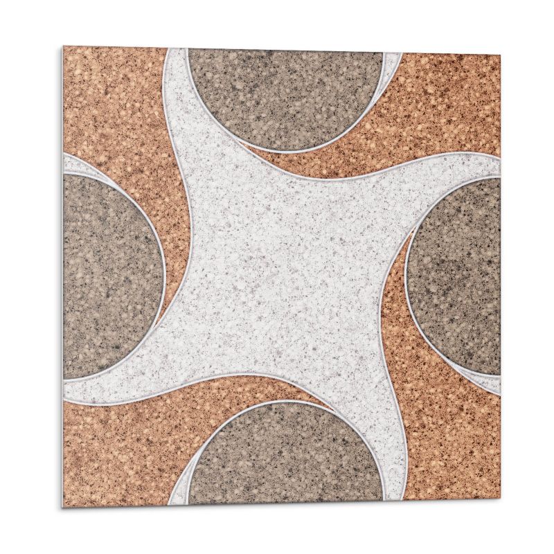 Kafelki samoprzylepne Wallfluent 50x50 cm Wzór falujący w okręgi 4 szt.