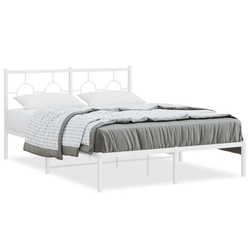Łóżko metalowe WaszeMeble 135x190 cm biała WM-376274 1 szt.