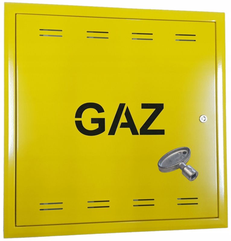 Drzwiczki Gazowe FEINZ Metalowe Skrzynka 50X50X5 Żółte Na Klucz 1 Szt.