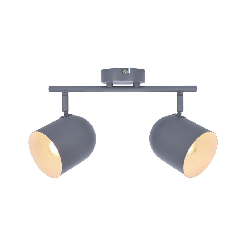 Lampa ścienna listwa 2X40W E27 szary mat AZURO