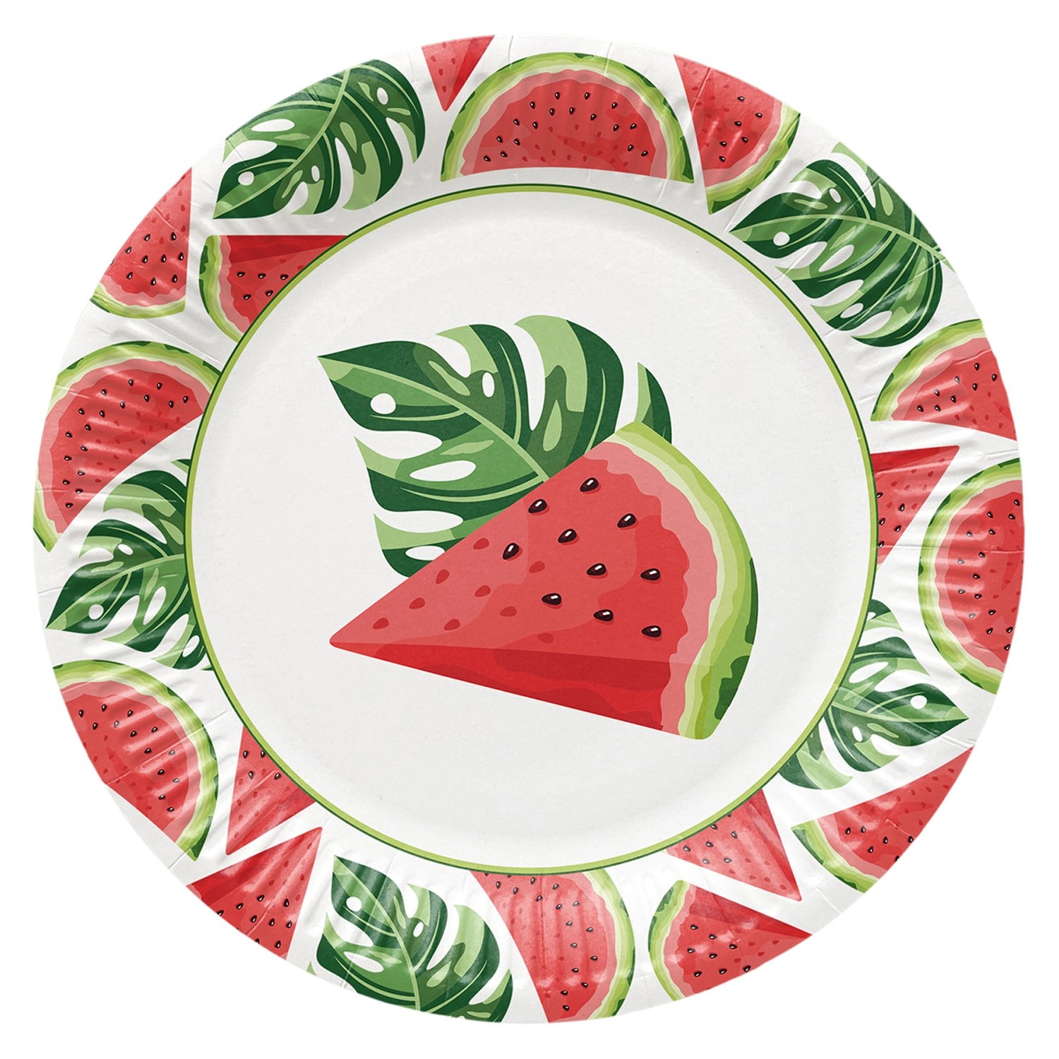 Talerze papierowe TASTY WATERMELON - śr. 23 cm