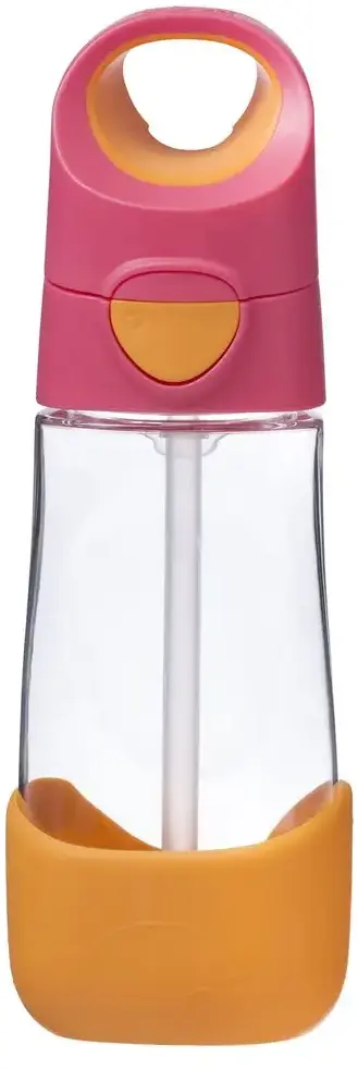 Bidon na wodę B.Box, ze słomką, tritan, 450ml, Strawberry Shake