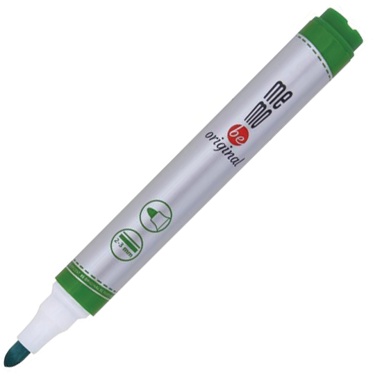 Marker suchościeralny MemoBe, okrągła, 2-3mm, zielony