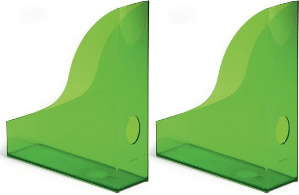 2x Organizer na dokumenty Durable Basic, A4, 73mm, do 730 kartek, przezroczysty zielony