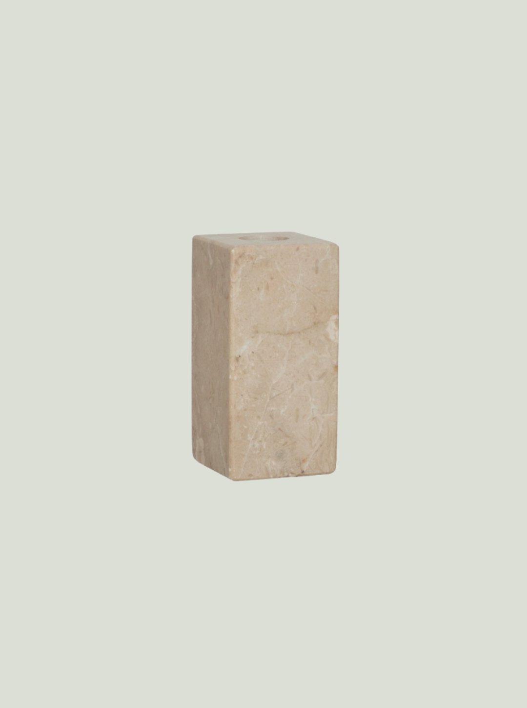 Marmurowy świecznik Savi Square Beige - wysoki OYOY Living