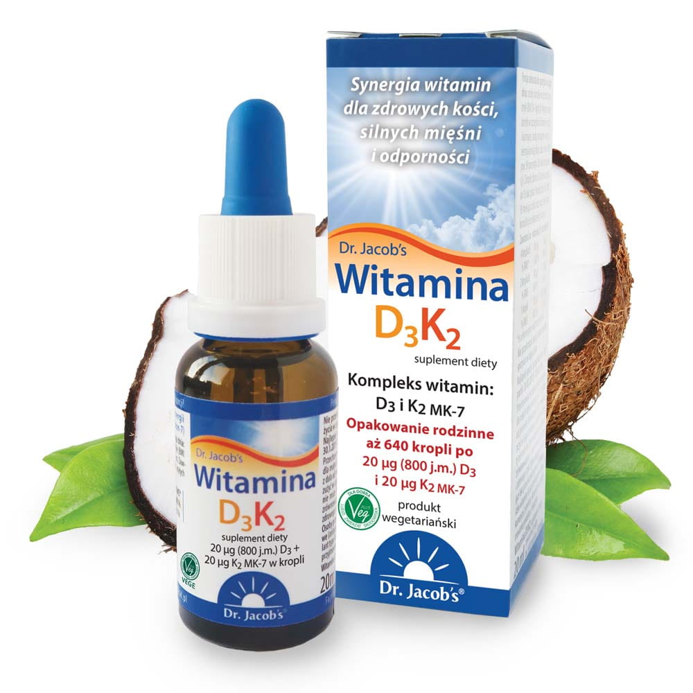 Witamina D3K2 (MK-7) 20ml dr Jacob`s