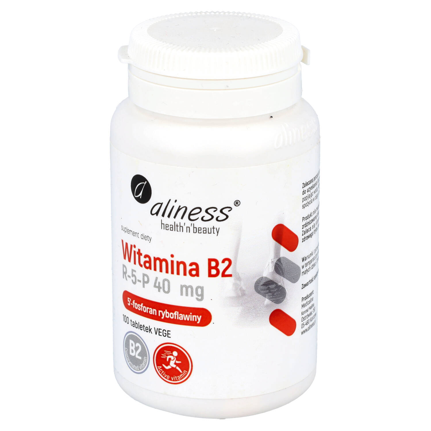 Aliness, witamina b2 r-5-p (40 mg), 100 tabletek