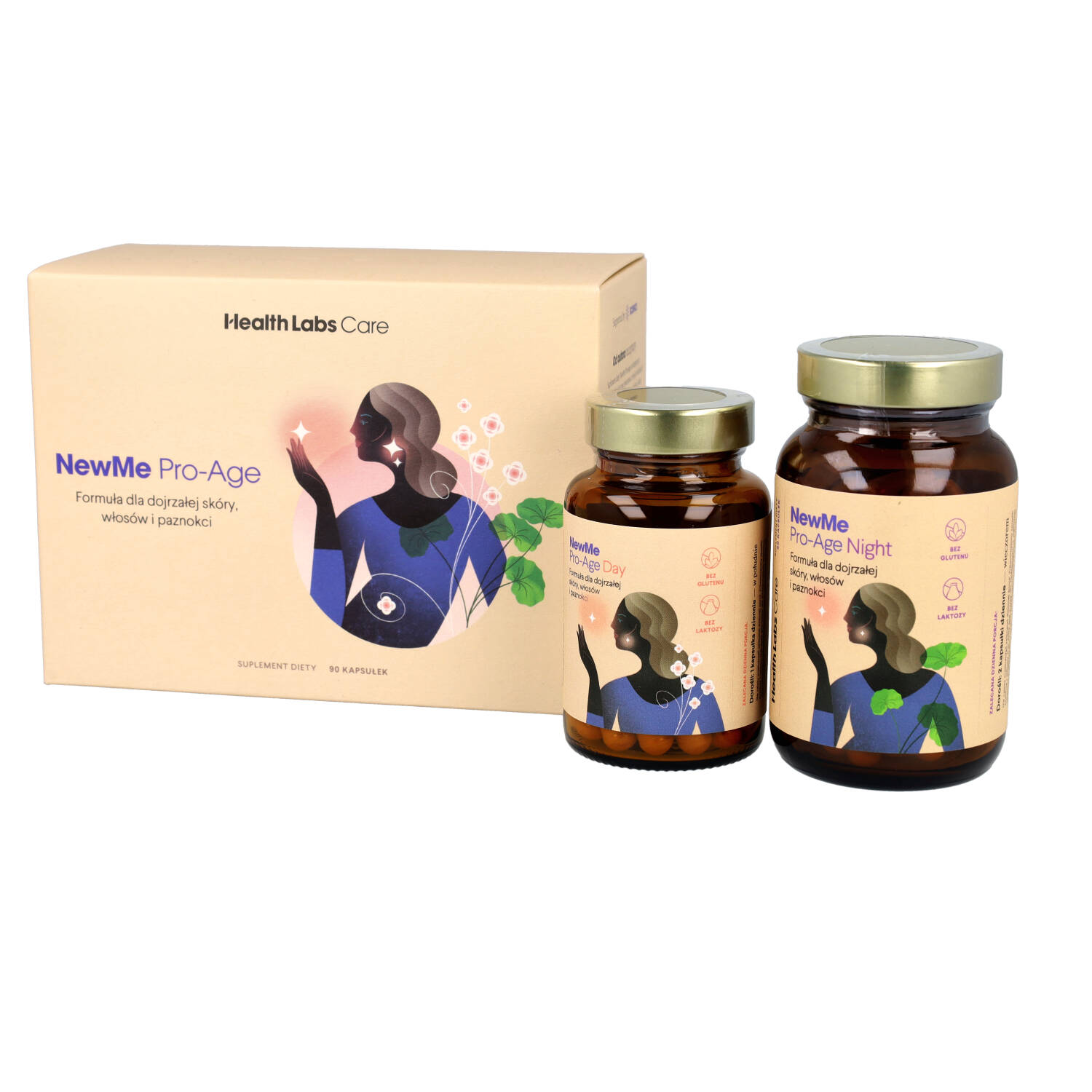 Health labs newme proage day/night, 90 kapsułek