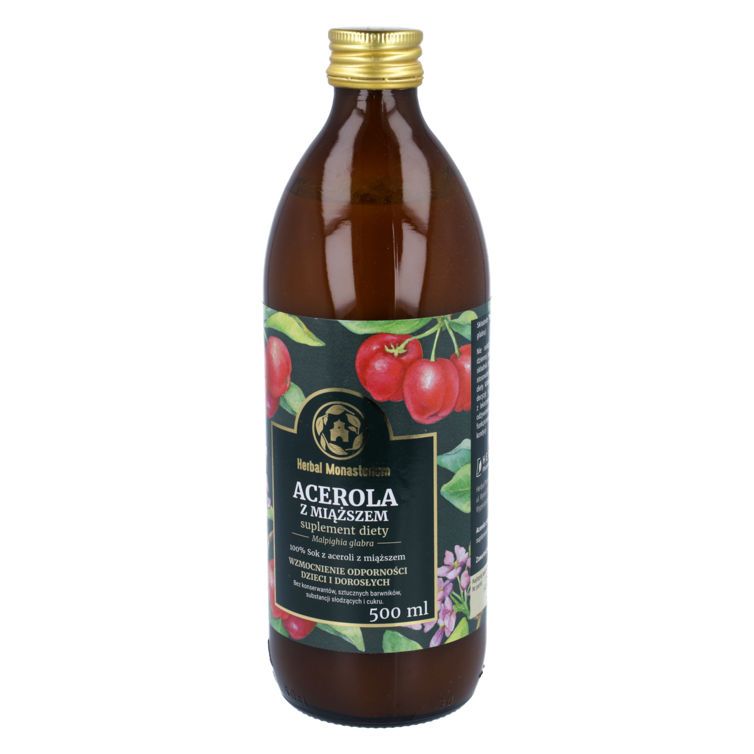 Herbal monasterium acerola z miąższem, sok, 500 ml