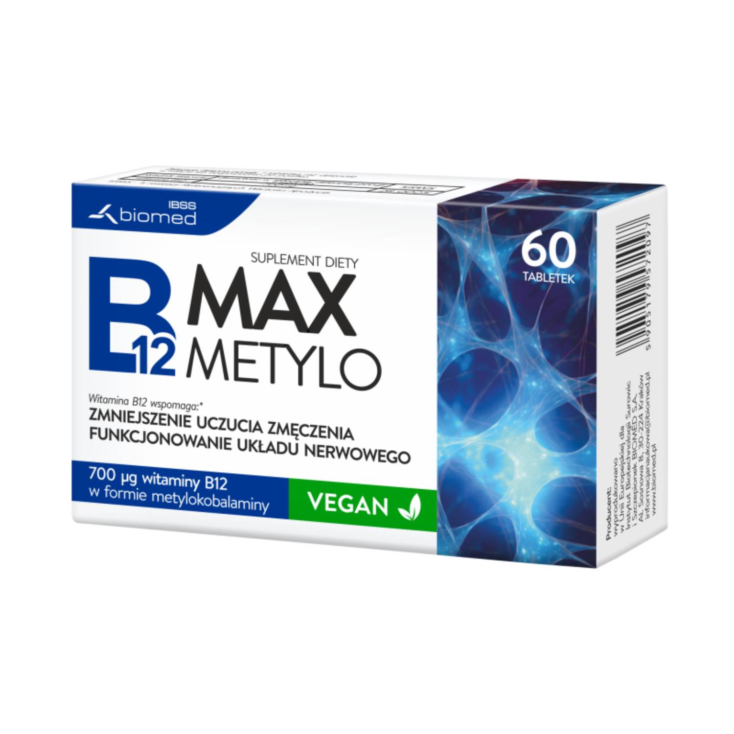 B12 max metylo, 60 tabletek
