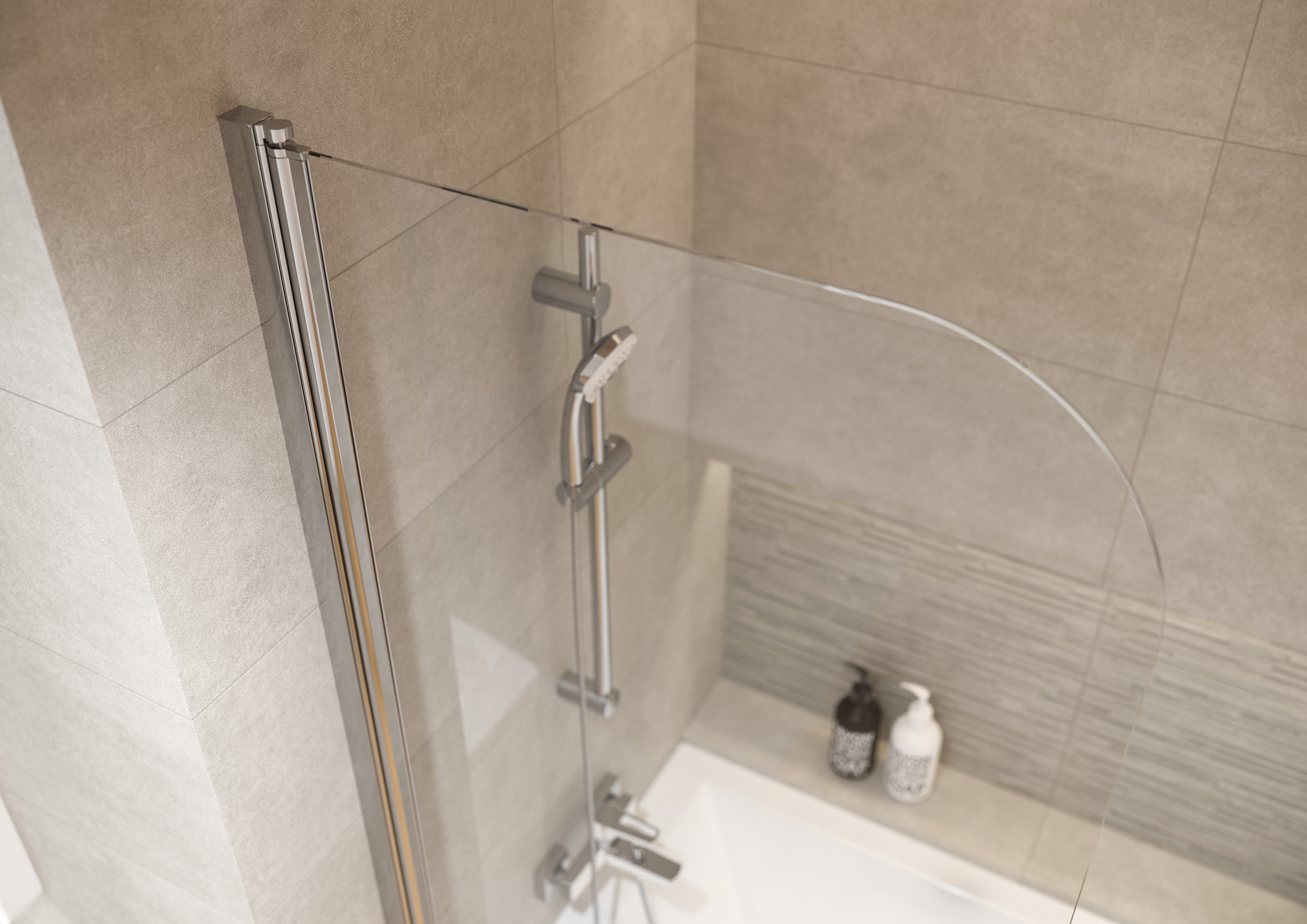 Cersanit Easy New parawan nawannowy 70 cm jednoskrzydłowy chrom/szkło przezroczyste S301-289