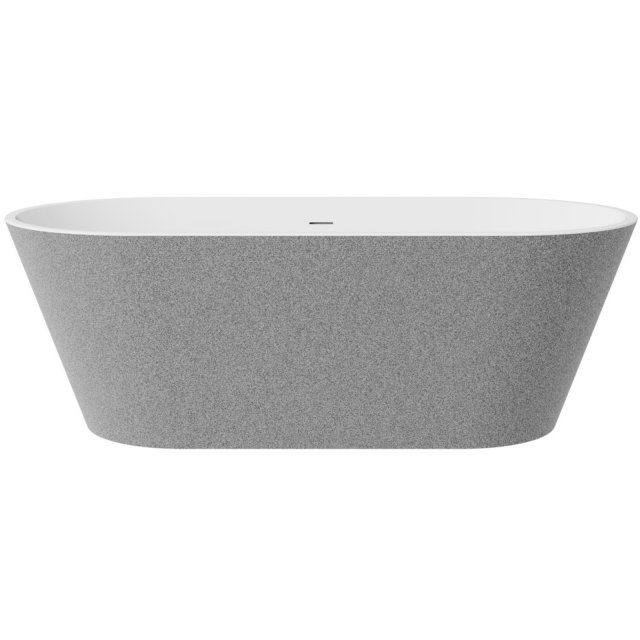 BESCO Wanna wolnostojąca DEEVA GLAM srebrna 180x80 maskownica srebrna