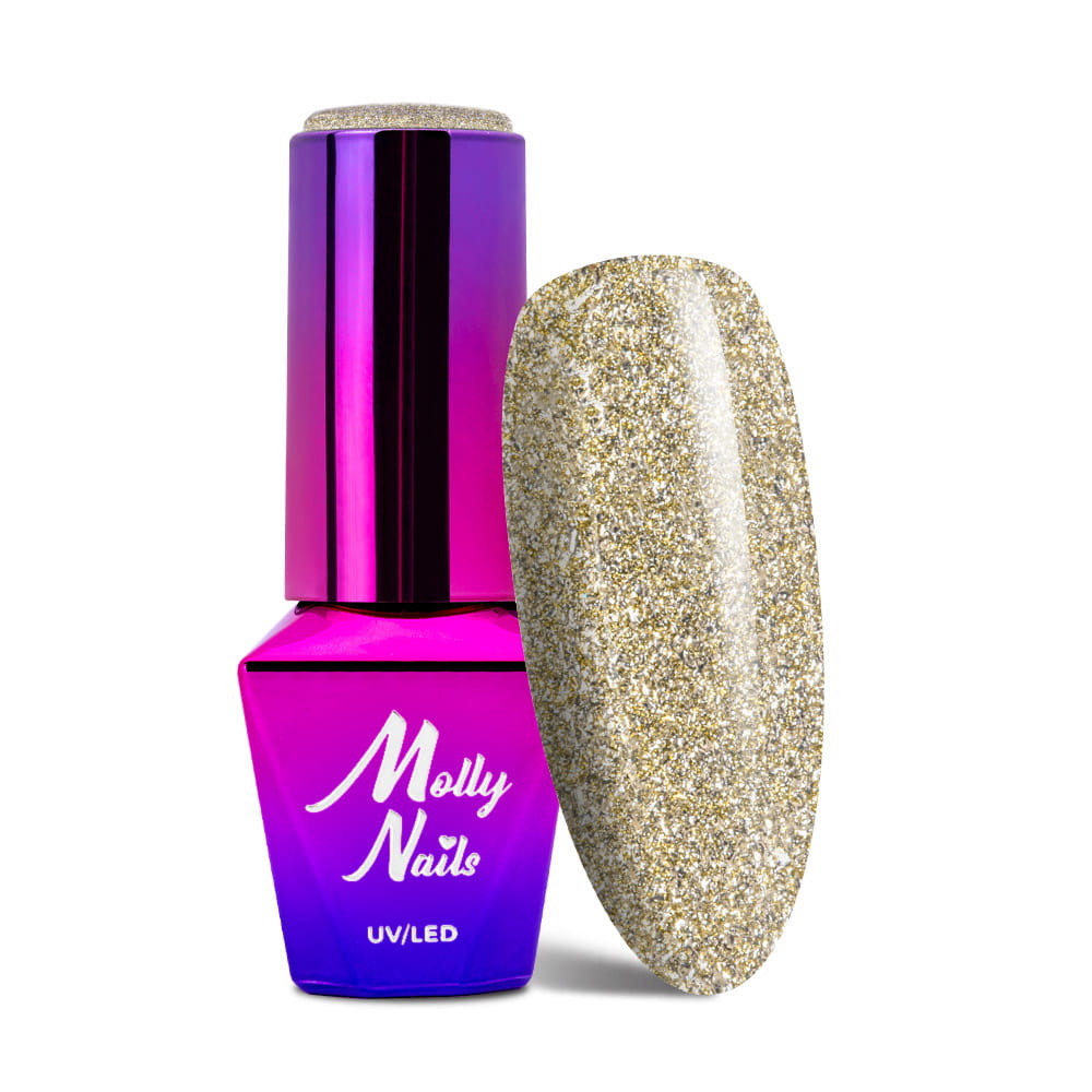 Lakier hybrydowy LED/UV Gel Polish Molly Nails Luxury Glam Nr 547 Godess 8g