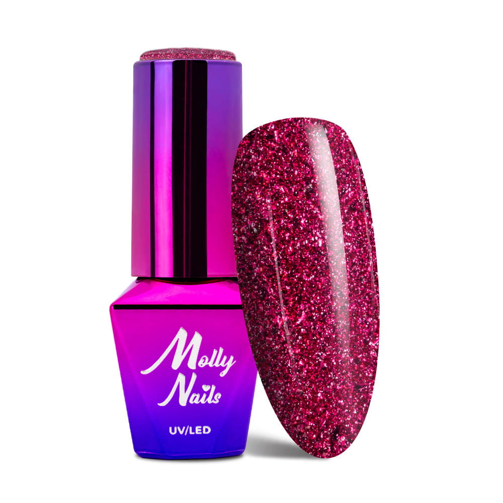 Lakier hybrydowy LED/UV Gel Polish Molly Nails Luxury Glam Nr 548 Midnight Kiss 8g