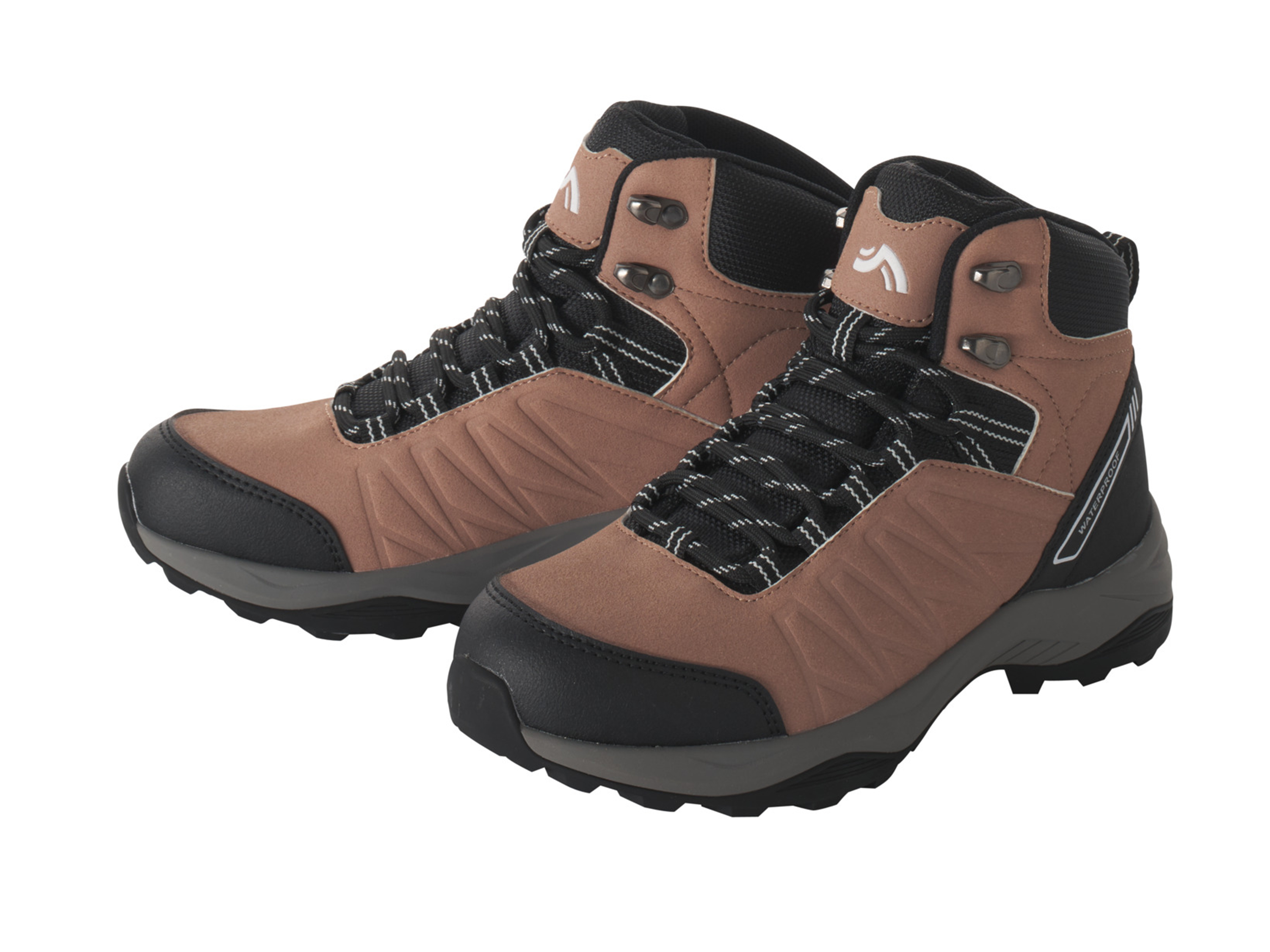 CRIVIT Buty trekkingowe damskie z membraną TEX, wodoodporne, oddychająca siateczka, rozmiar 38, beżowy