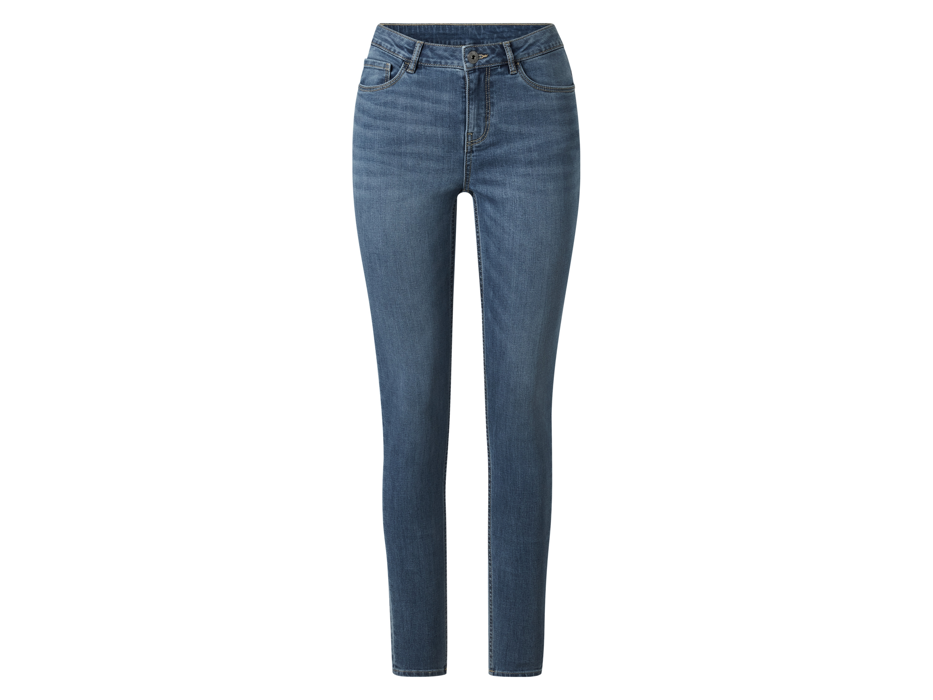 esmara Jeansy super skinny fit damskie z bawełną Niebieski, 36