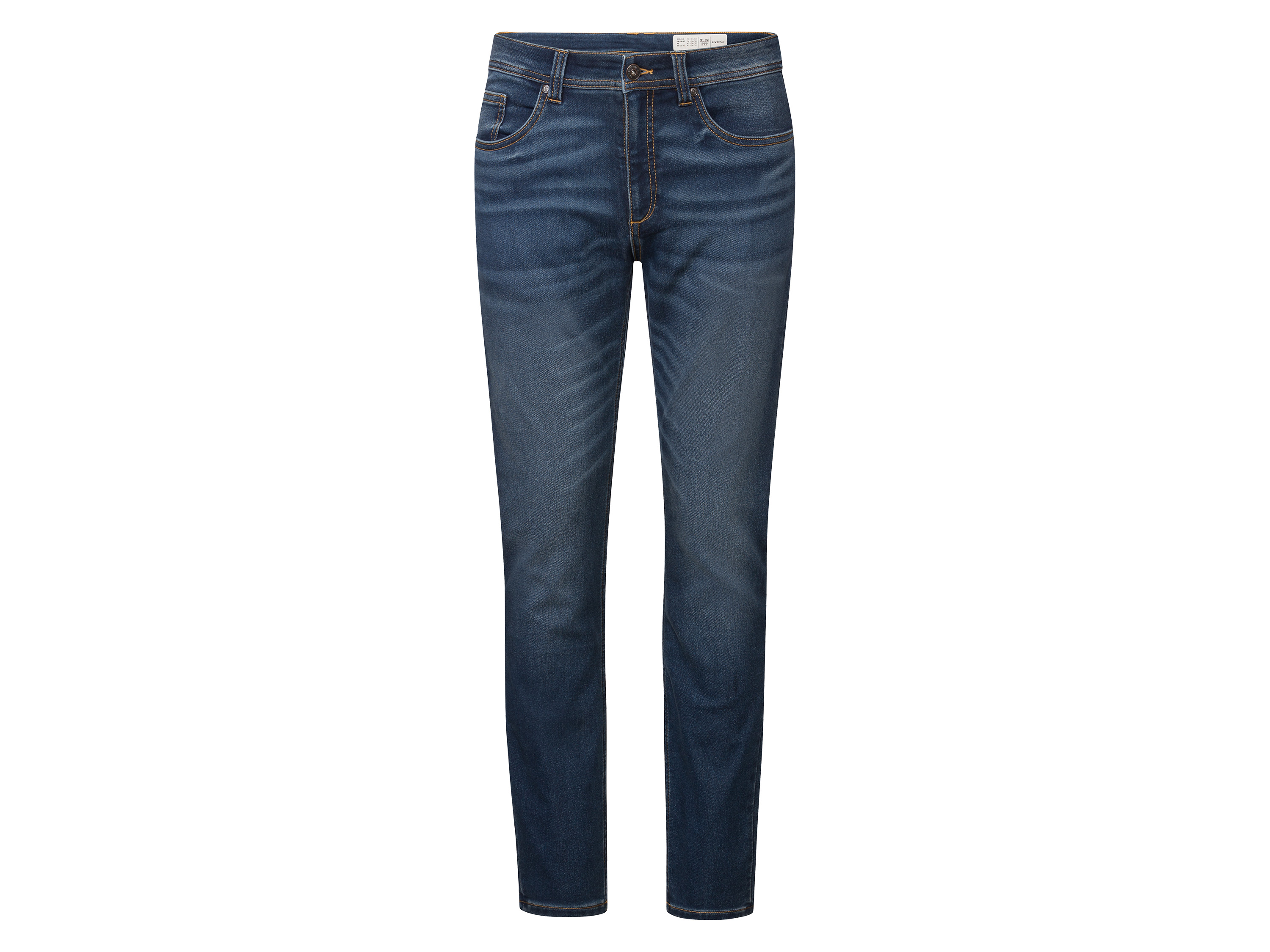 Livergy Jeansy męskie, slim fit Ciemnoniebieski, 54