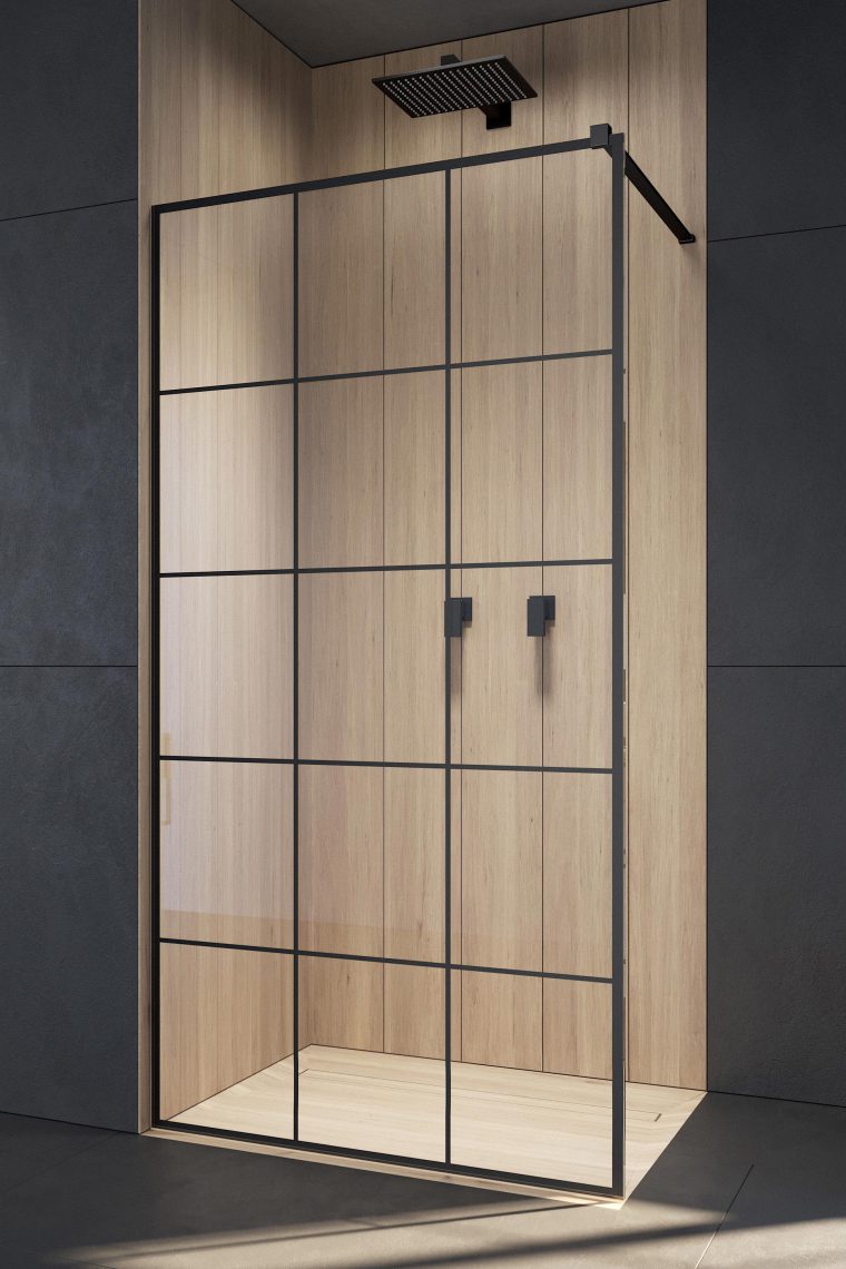 Darmowa Dostawa - Ścianka prysznicowa walk-in 120 cm Radaway Modo X Black II Factory 3893245455