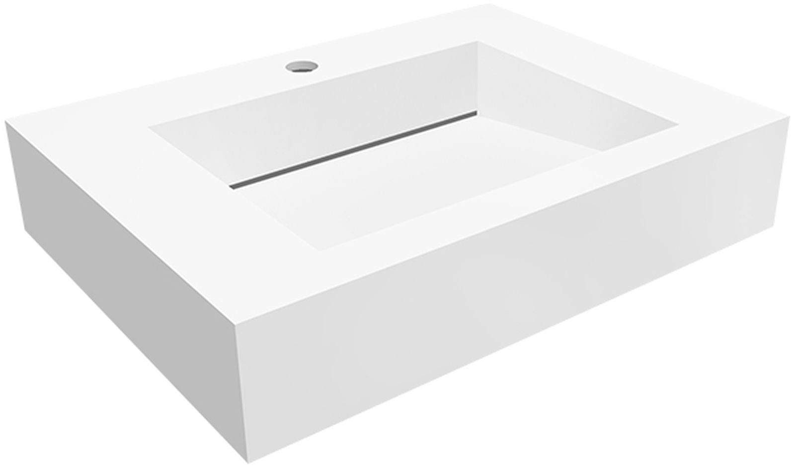 Darmowa Dostawa - Umywalka 60x45 cm prostokątna ścienna biała Cristalstone Linea Ideal U600MCOLC