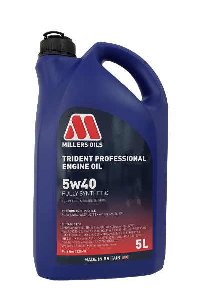MILLERS OILS TRIDENT PROFESSIONAL 5W40 5L - Petrostar