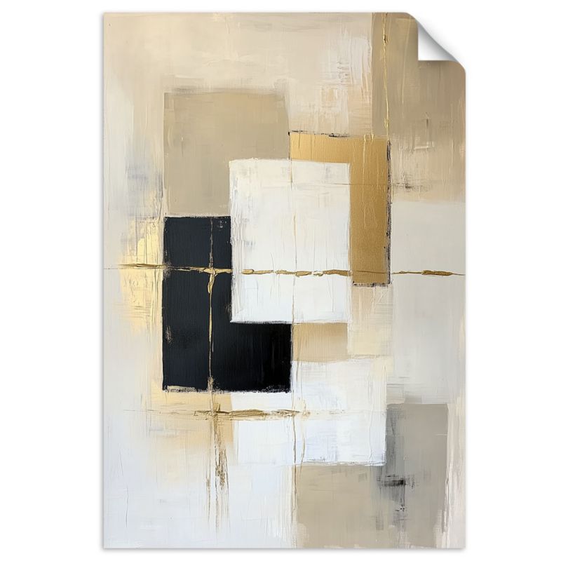 Naklejki samoprzylepne do salonu sypialni Feeby Abstrakcja Kształty Geometria Beżowy 30x45cm 1szt
