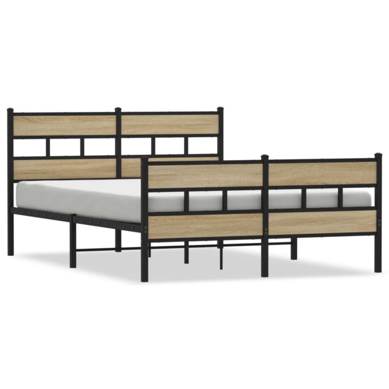 Łóżko metalowe WaszeMeble 140x190 cm dąb sonoma WM-4017120 1 szt.