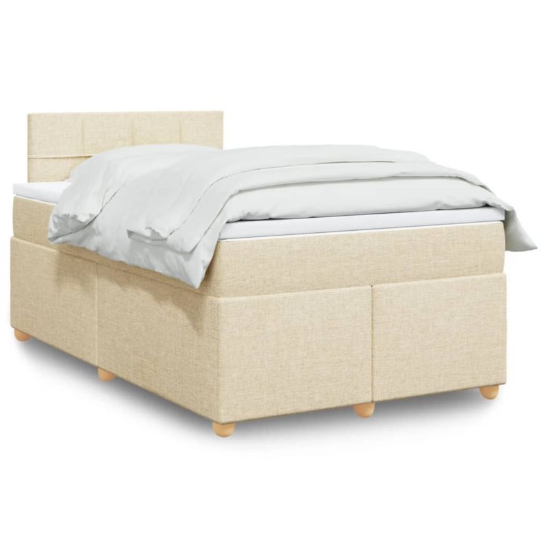 Łóżko kontynentalne WaszeMeble 120x200 cm kremowe WM-3286652 1 szt.