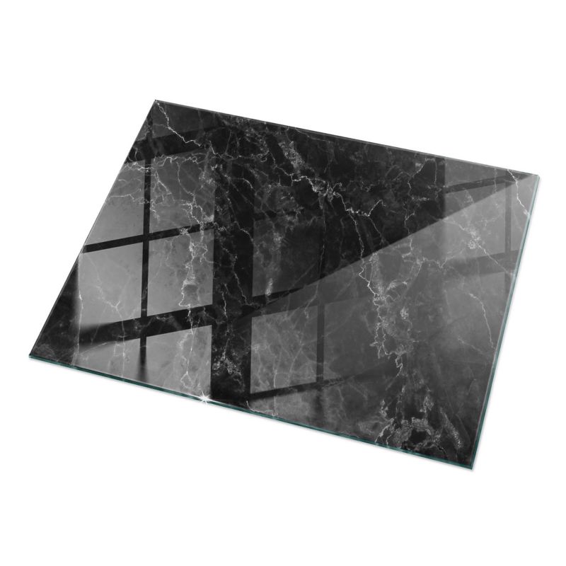 Blat szklany Tulup 120x80 cm Wzór marmurowy z żyłkami 1 szt.