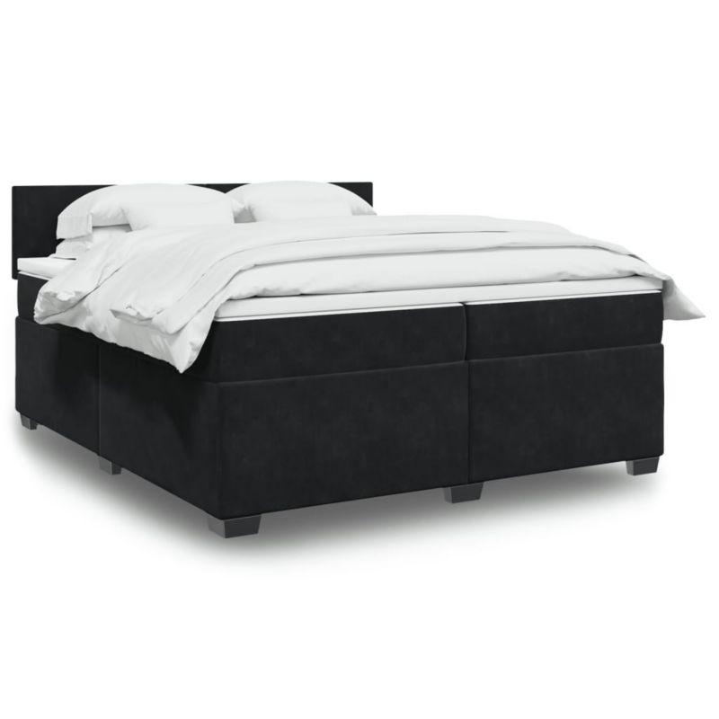 Łóżko kontynentalne WaszeMeble 200x200 cm czarne WM-3286398 1 szt.