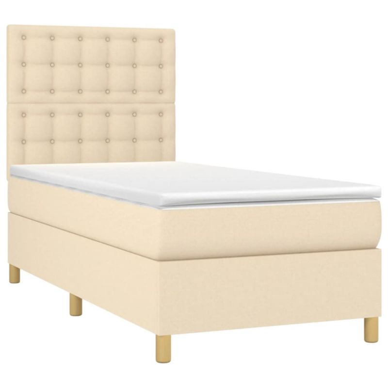 Łóżko kontynentalne WaszeMeble 80x200 cm kremowe WM-3135714 1 szt.