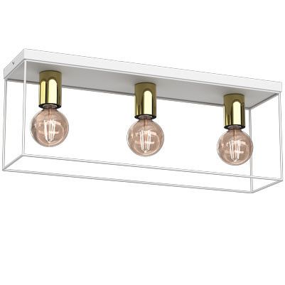 Lampa sufitowa wisząca Luminex Homen 3580 biały mat-złoty połysk nowoczesna 3xE27 x 15W 1 szt.