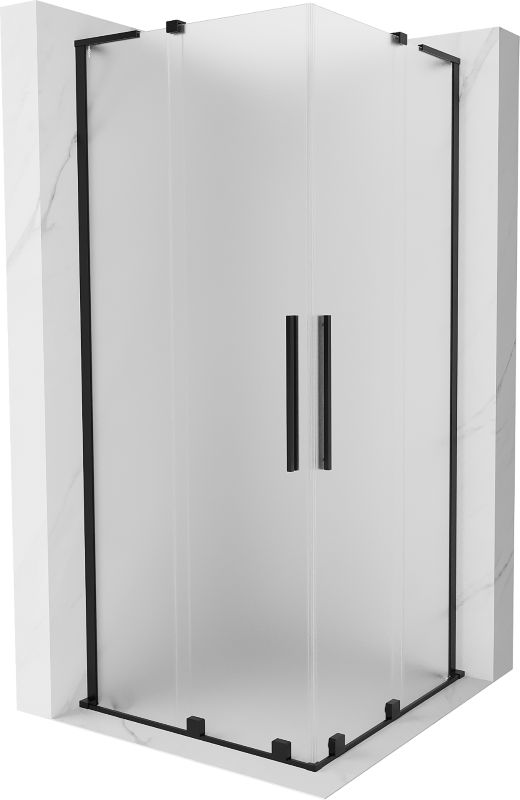 Kabina prysznicowa Mexen Velar L Duo rozsuwana 80 x 80 cm szron czarna 1 szt.